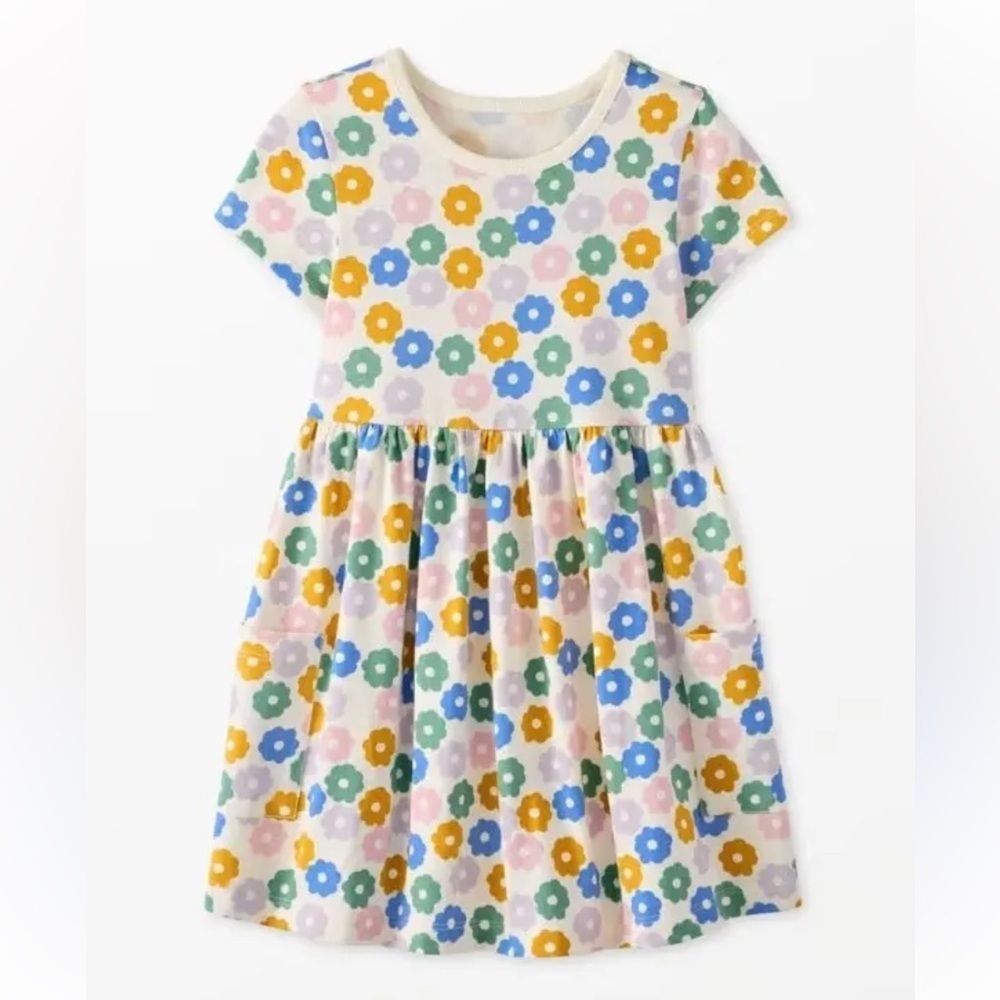 Hanna Andersson Playground Dress with Pockets and flowers size 5